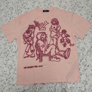 Oversized Pink Graphic Tee